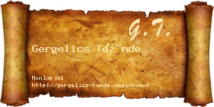 Gergelics Tünde névjegykártya