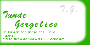 tunde gergelics business card